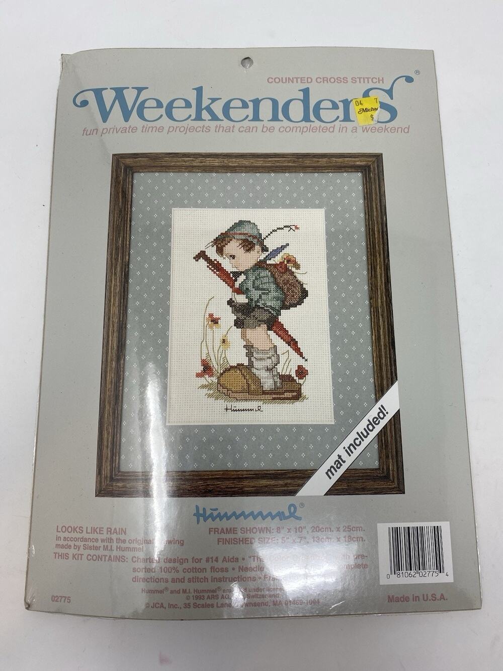 WEEKENDERS Looks Like Rain Counted Cross Stitch Kit #03508 Ship Nautical USA NWT